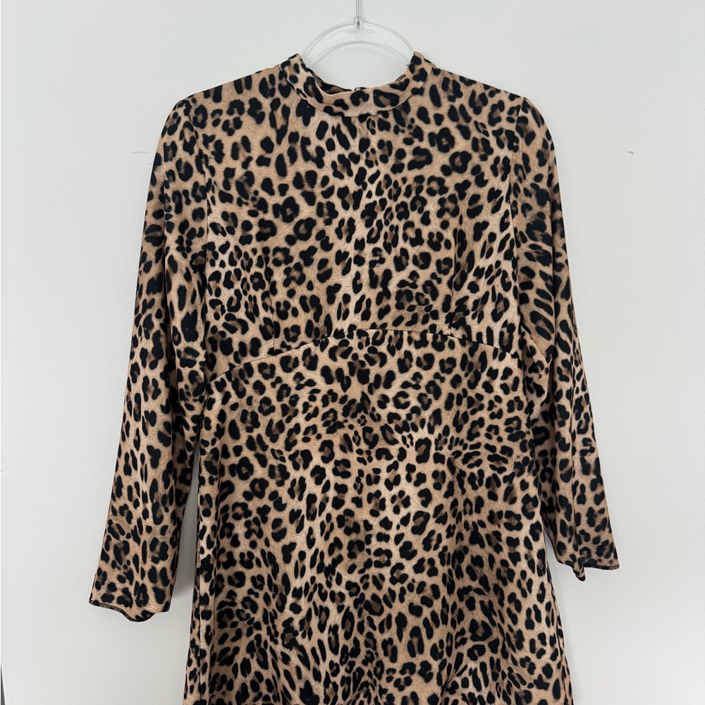 Zara Animal Print Dress with Black and Tan
